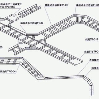 梯式电缆桥架安装示意图